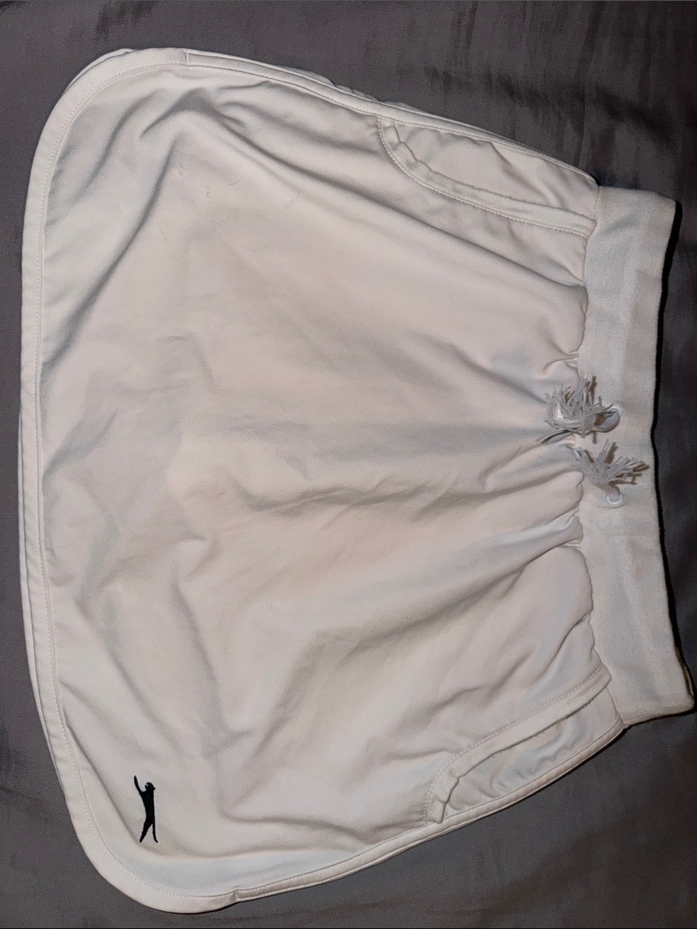 Slazenger Golf Tech White Athletic Skort Tennis Skirt Drawstring Pockets